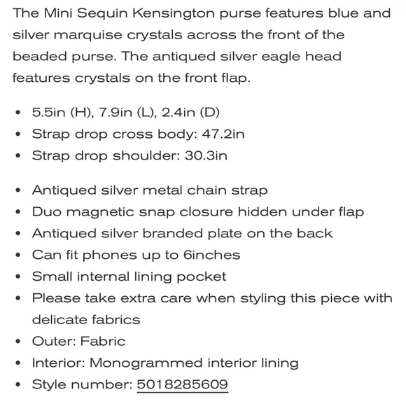 Kurt Geiger London Mini Sequin Kensington Bag - Picture 7 of 7